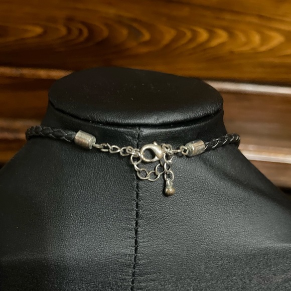 Animal Print Necklace with Black Braided Cord - Picture 4 of 5